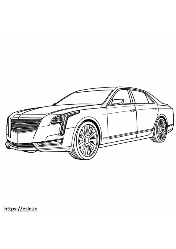 Cadillac CT4 V AWD 2024 coloring page