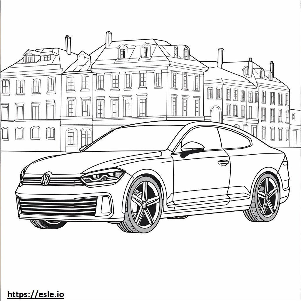 Coloriage Volkswagen GTI 2024 à imprimer