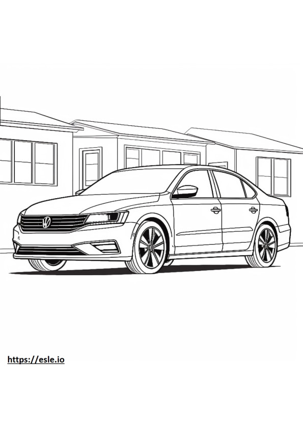 Coloriage Volkswagen Jetta 2024 à imprimer