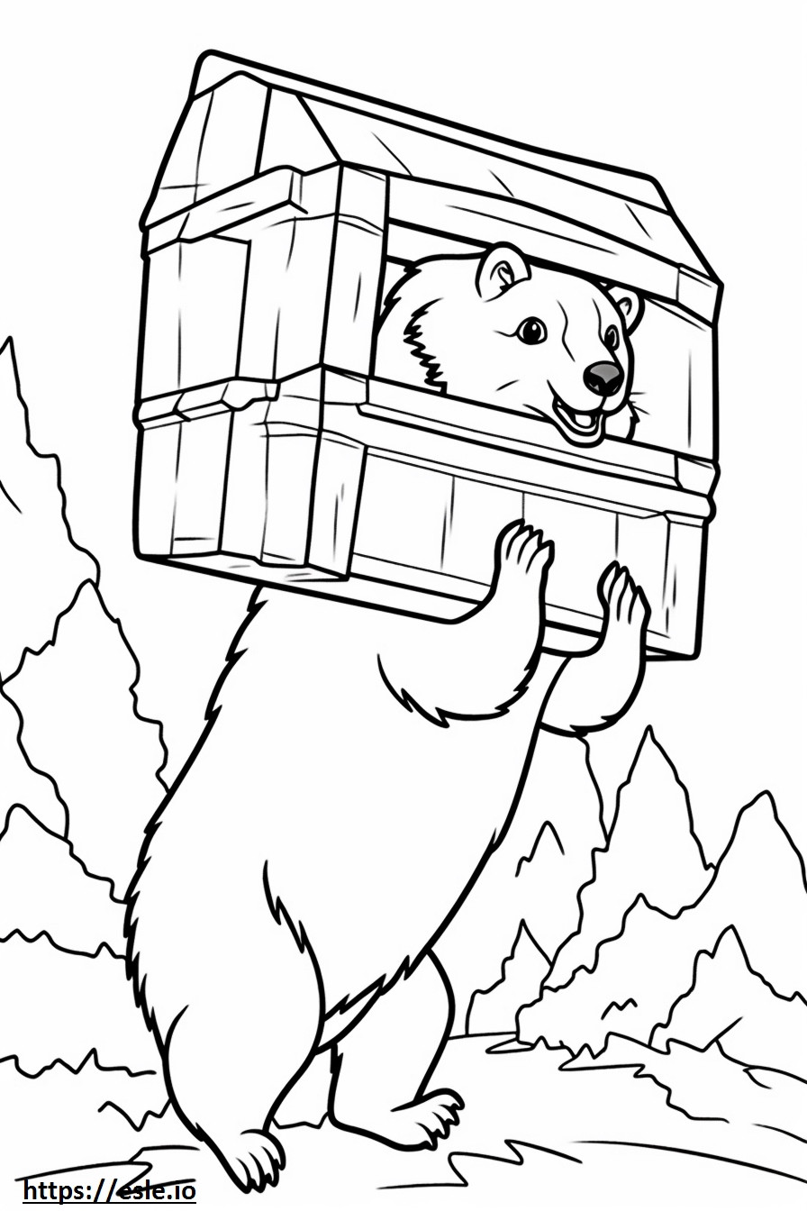 Boxsky happy coloring page