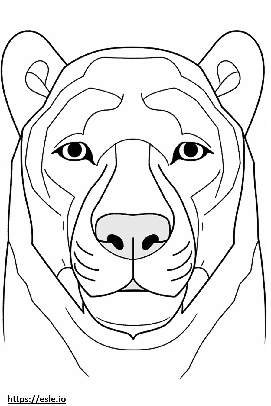Boxweiler face coloring page