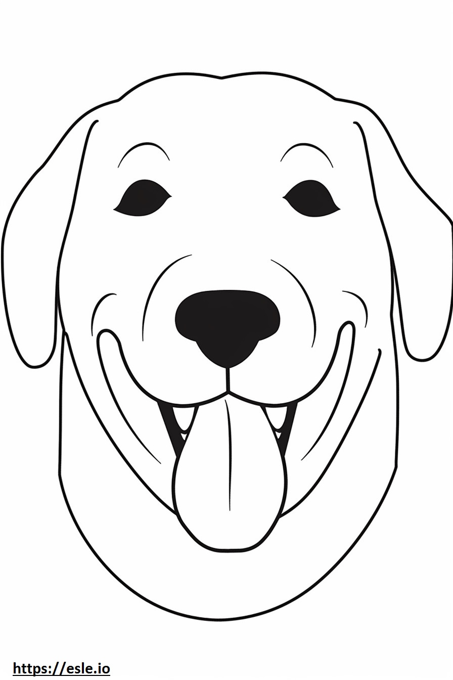 Boxweiler smile emoji coloring page