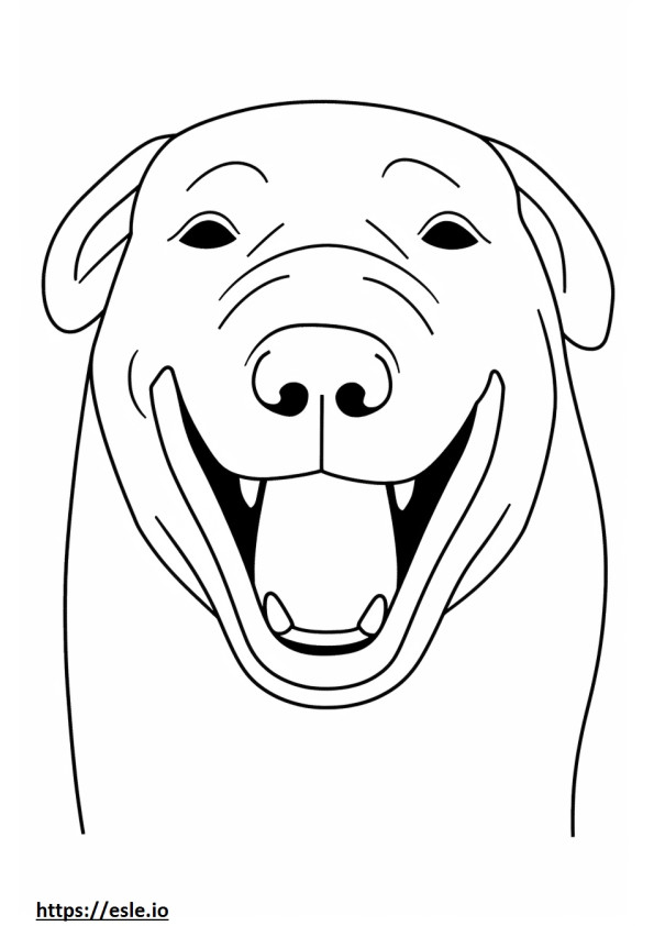 Emoji de sonrisa de Boxweiler para colorear e imprimir