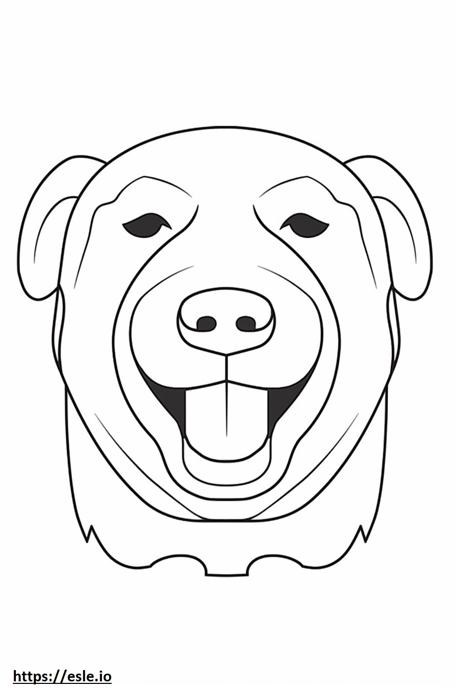 Boxweiler-Lächeln-Emoji ausmalbild