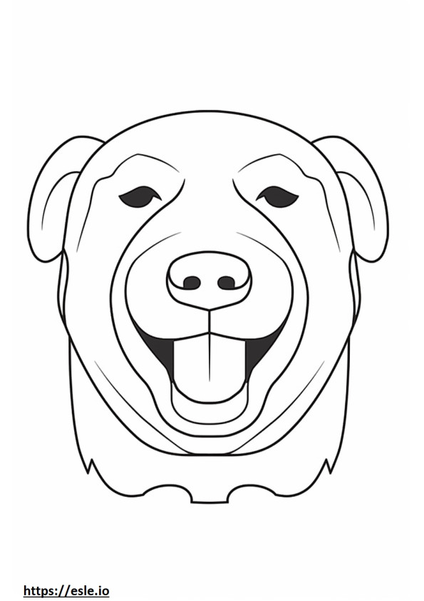 Boxweiler-Lächeln-Emoji ausmalbild