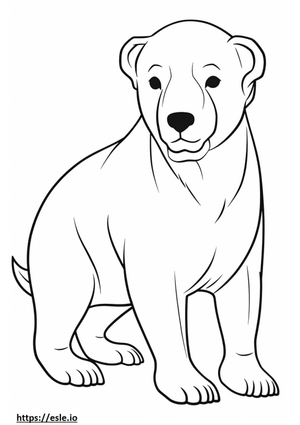 Boxweiler cute coloring page