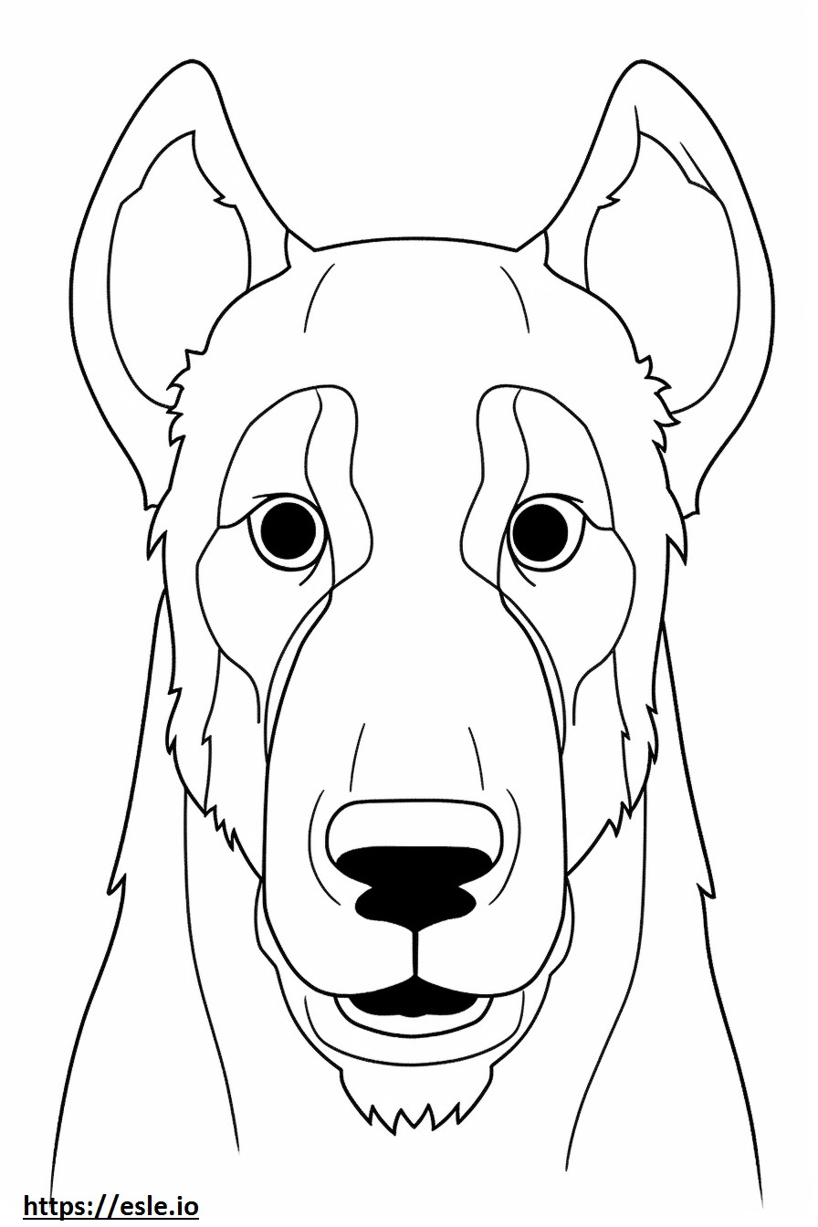 Cara de Terrier brasileño para colorear e imprimir
