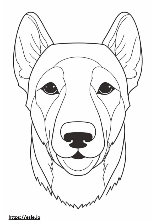 Coloriage Visage de Terrier Brésilien à imprimer
