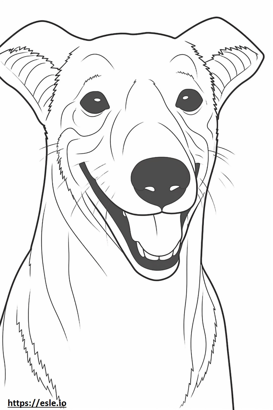 Coloriage Emoji souriant de Terrier brésilien à imprimer