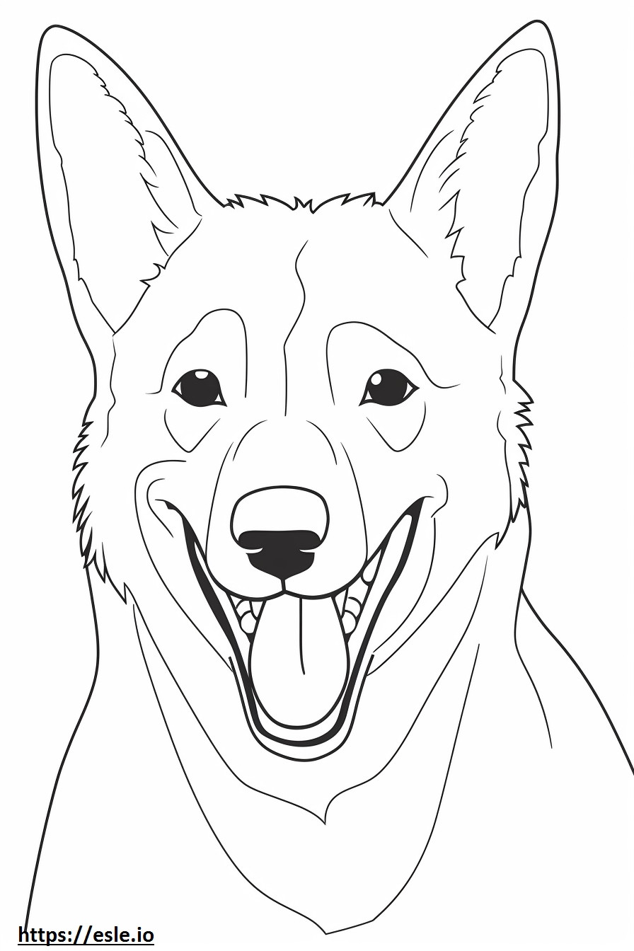 Emoji de sorriso do Terrier Brasileiro para colorir