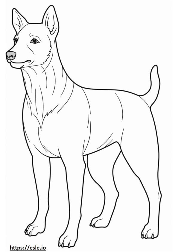 Coloriage Caricature de Terrier brésilien à imprimer