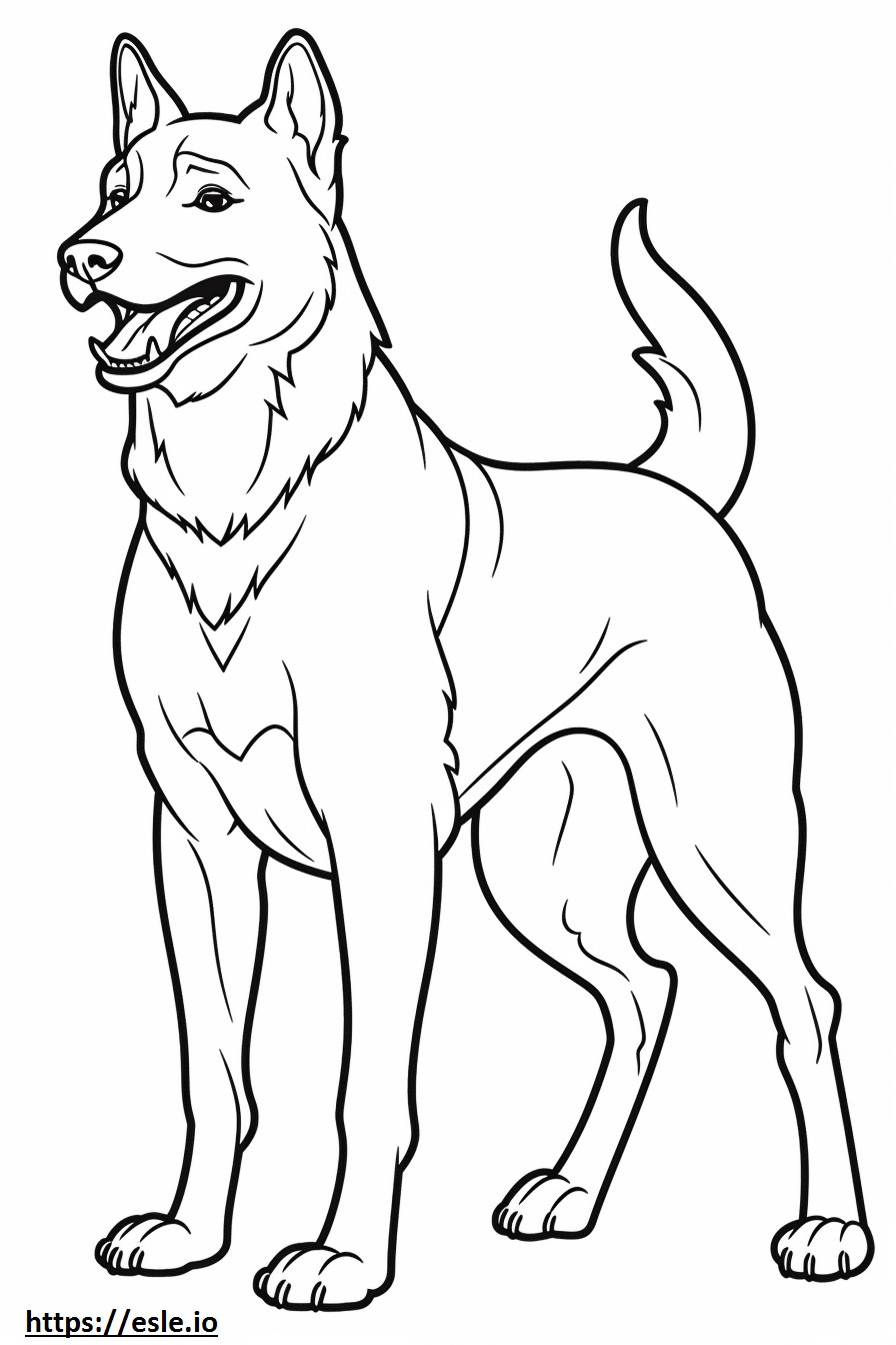 Coloriage Caricature de Terrier brésilien à imprimer