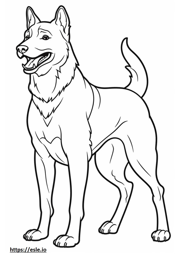 Brazilian Terrier cartoon coloring page
