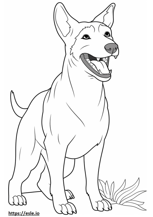 Brazilian Terrier happy coloring page