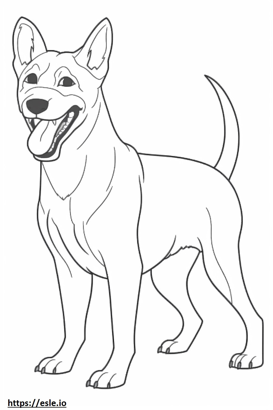 Brazilian Terrier happy coloring page