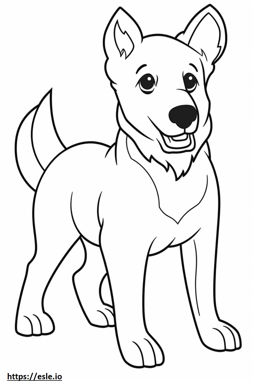 Terrier Brasileño Kawaii para colorear e imprimir