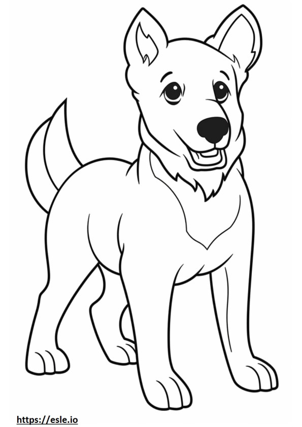 Terrier Brasileño Kawaii para colorear e imprimir