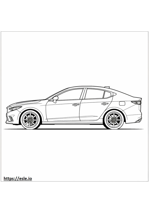 Mazda 3 5-drzwiowy 2WD 2024 kolorowanka