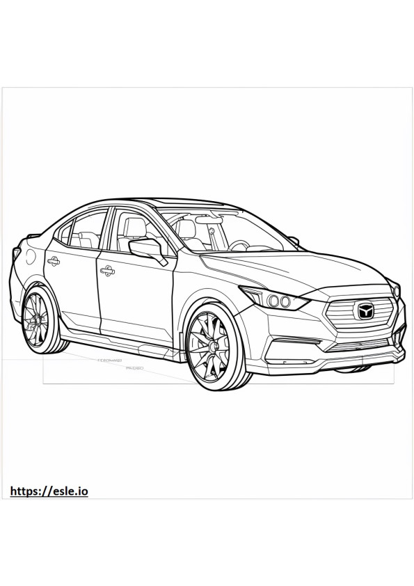 Mazda 3 5 Pintu 4WD 2024 gambar mewarnai