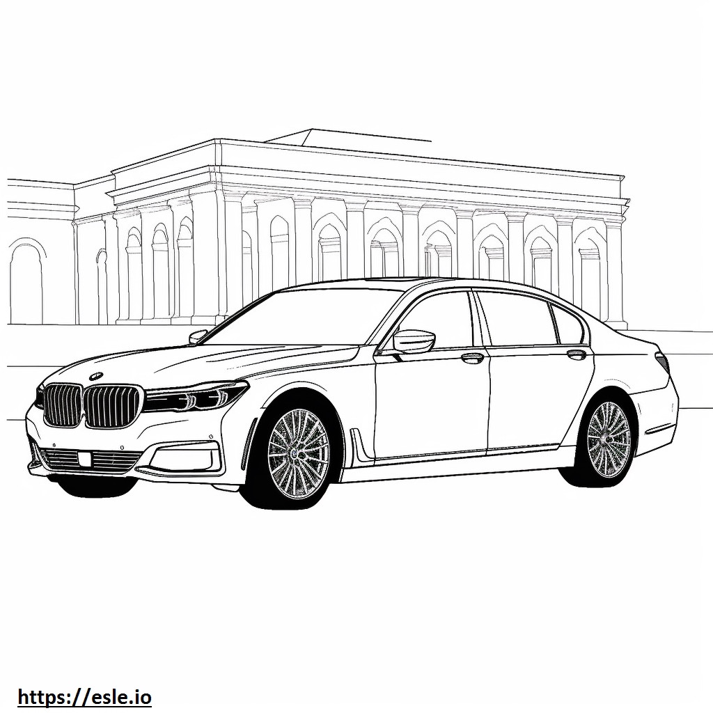 BMW 760i xDrive Sedan 2024 coloring page