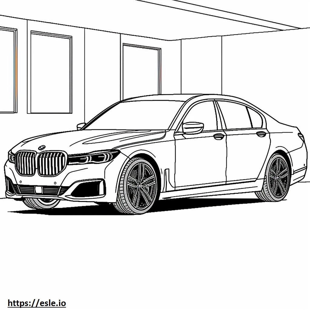 BMW 760i xDrive Sedã 2024 para colorir