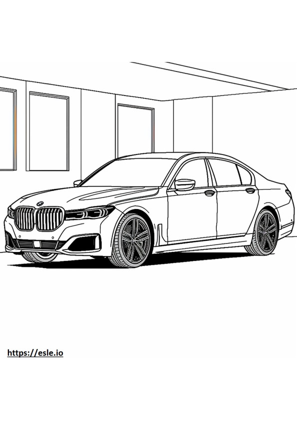 Coloriage BMW 760i xDrive Berline 2024 à imprimer