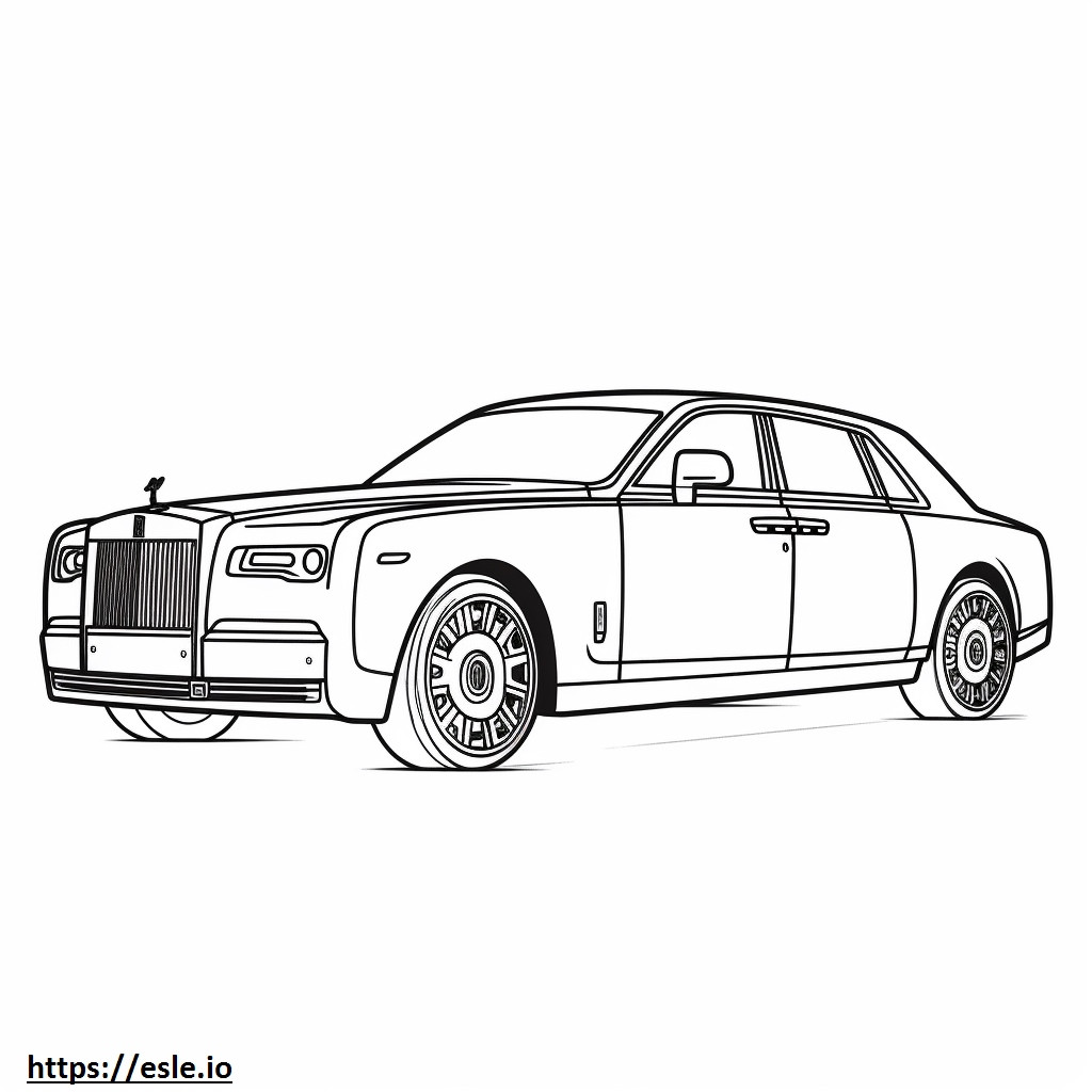 Rolls-Royce Phantom verlengd 2024 kleurplaat kleurplaat