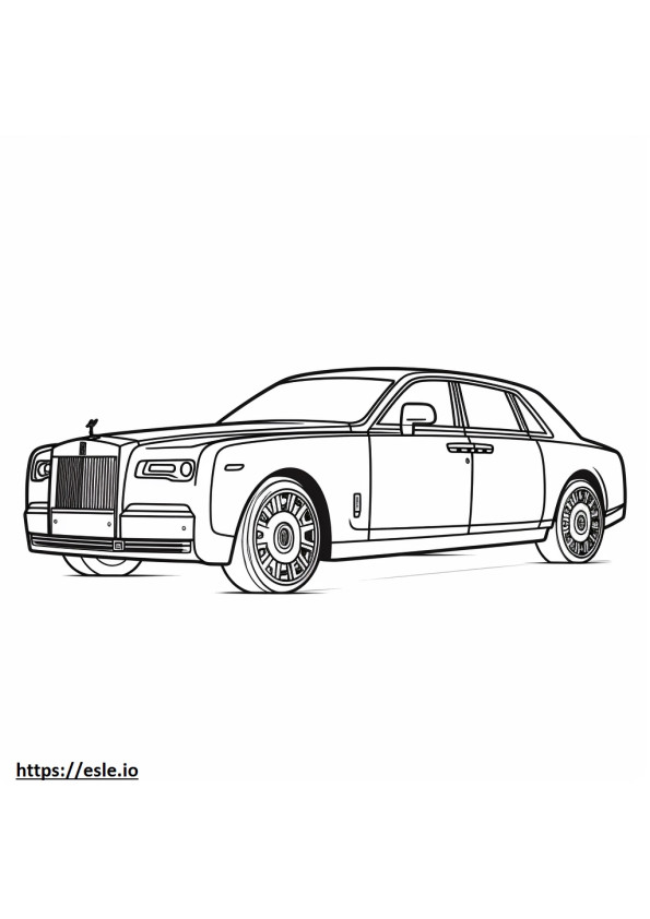 Coloriage Rolls-Royce Phantom allongée 2024 à imprimer