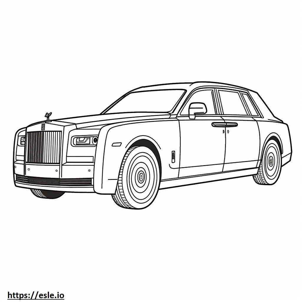 Rolls-Royce Phantom przedłużony 2024 kolorowanka