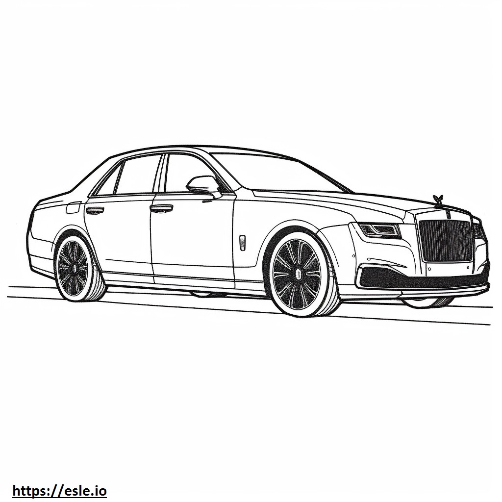 Distintivo preto Rolls-Royce Ghost 2024 para colorir