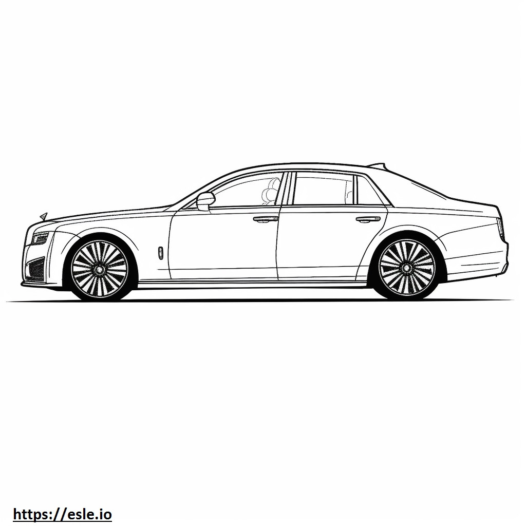 Czarna odznaka Rolls-Royce Ghost 2024 kolorowanka