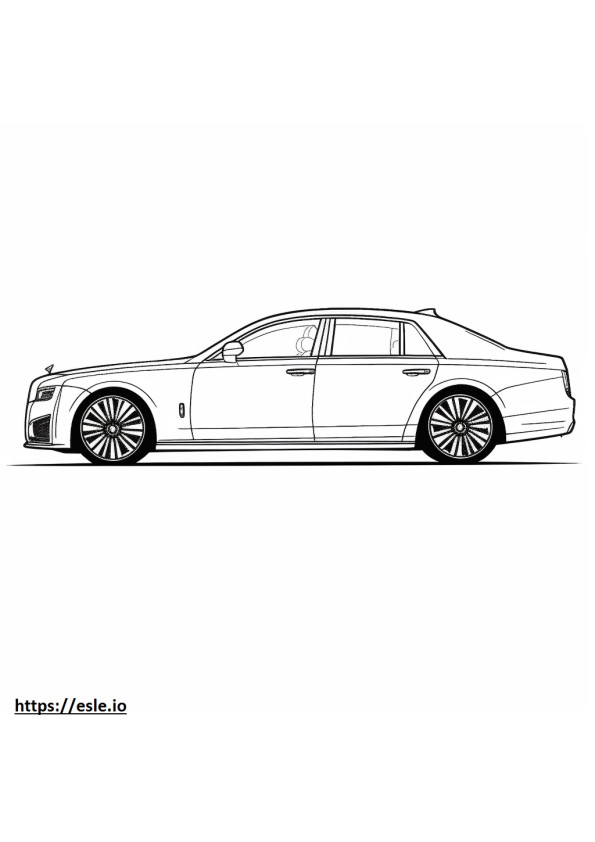 Rolls-Royce Ghost Black Badge 2024 coloring page