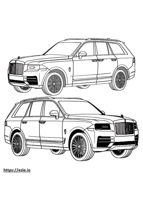 Rolls-Royce Cullinan 2024 coloring page