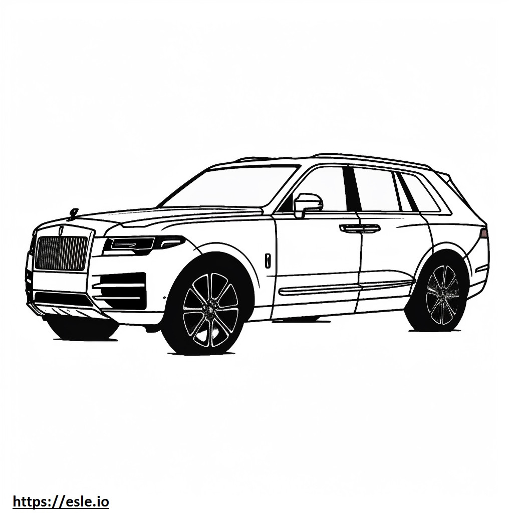 Badge nero Rolls-Royce Cullinan 2024 da colorare