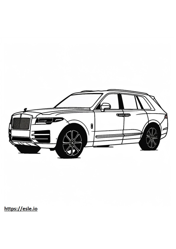 Rolls-Royce Cullinan Black Badge 2024 ausmalbild