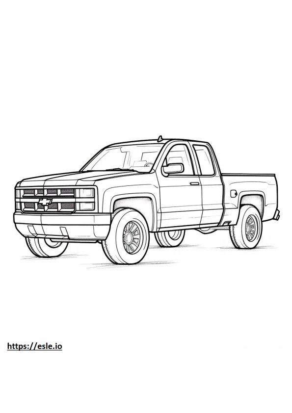 Chevrolet Silverado 2WD 2024 coloring page