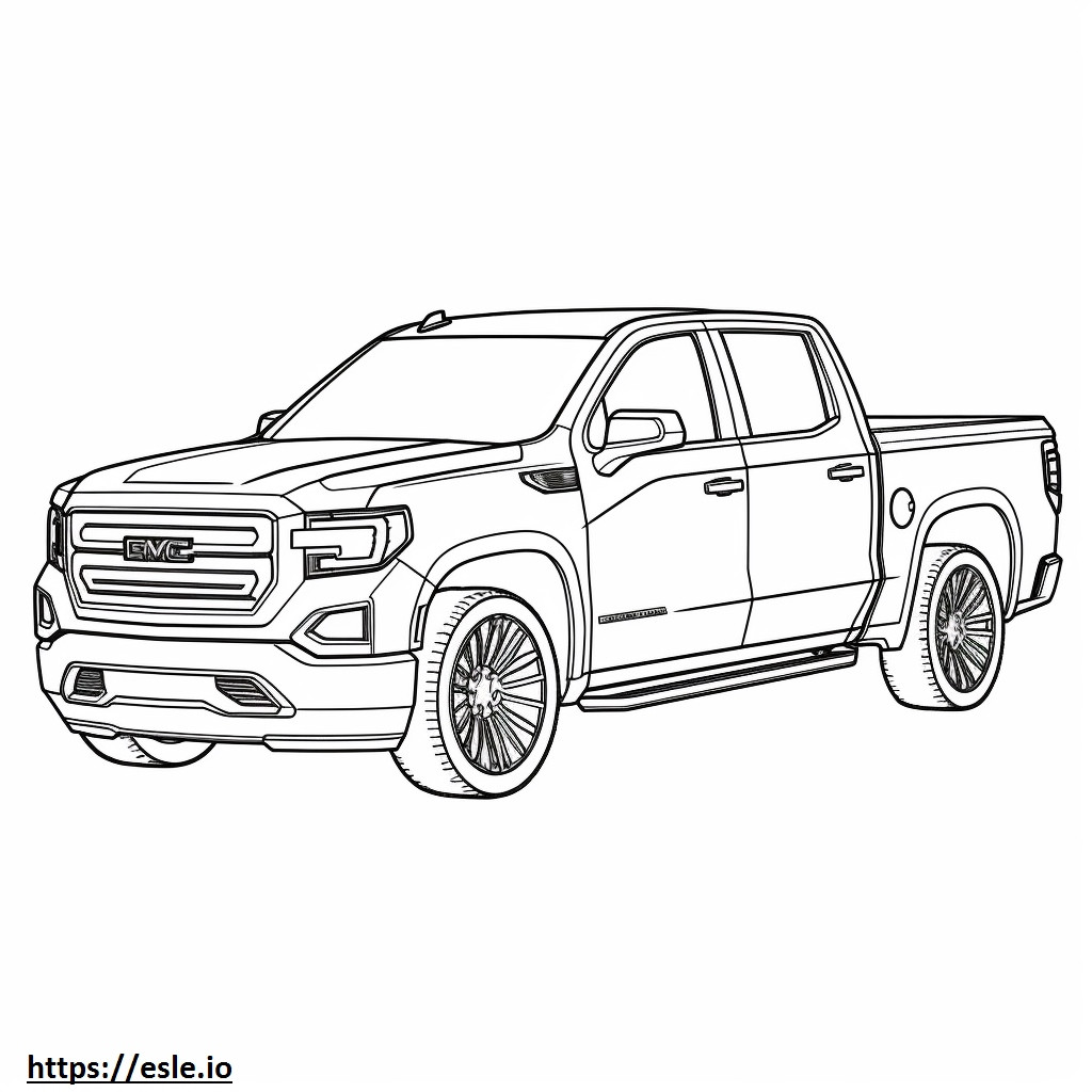 GMC Sierra 2WD 2024 coloring page