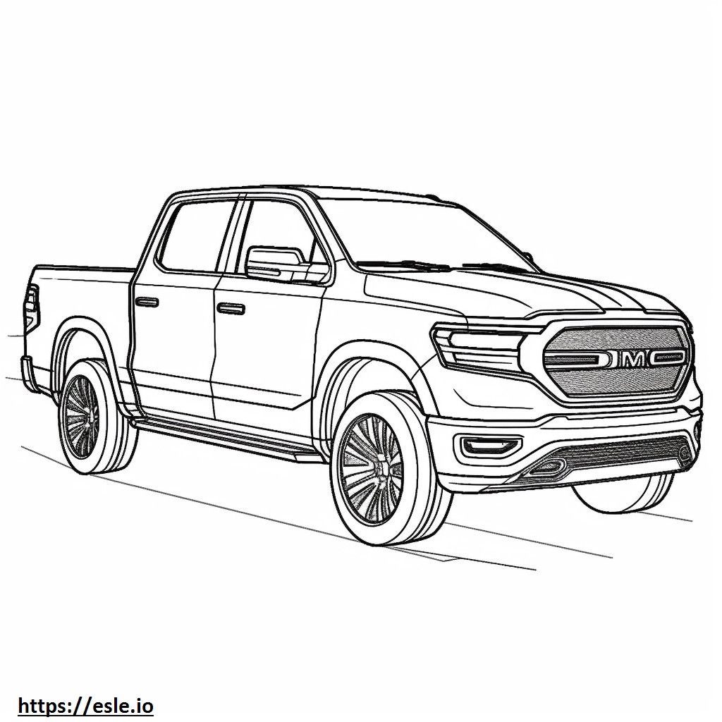 Ram 1500 2WD 2024 coloring page