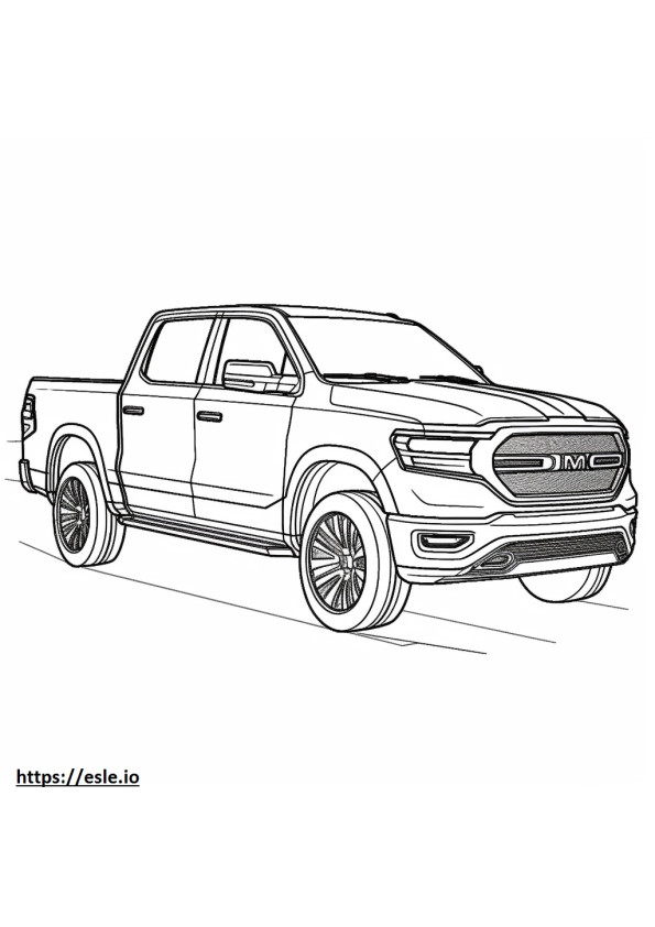 Ram 1500 2WD 2024 coloring page