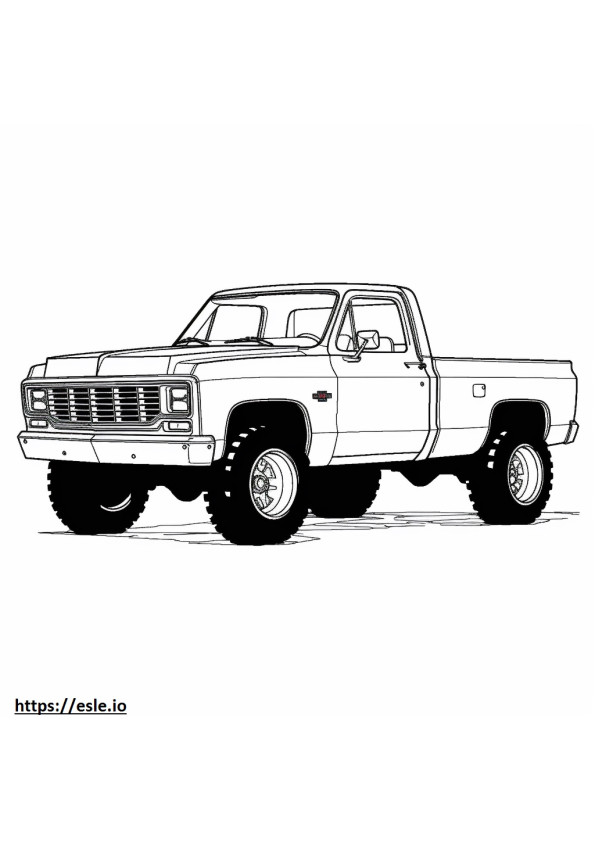 Llantas Chevrolet Silverado Mud Terrain 4WD 2024 para colorear e imprimir