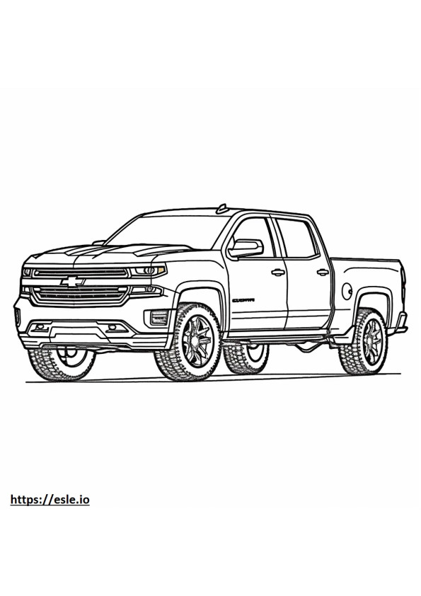 Chevrolet Silverado 4WD ZR2 2024 coloring page