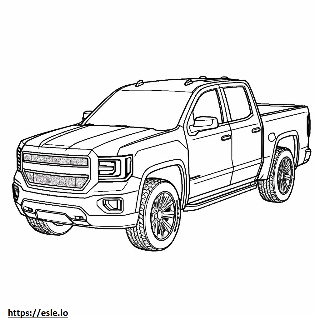 GMC Sierra 4WD 2024 coloring page