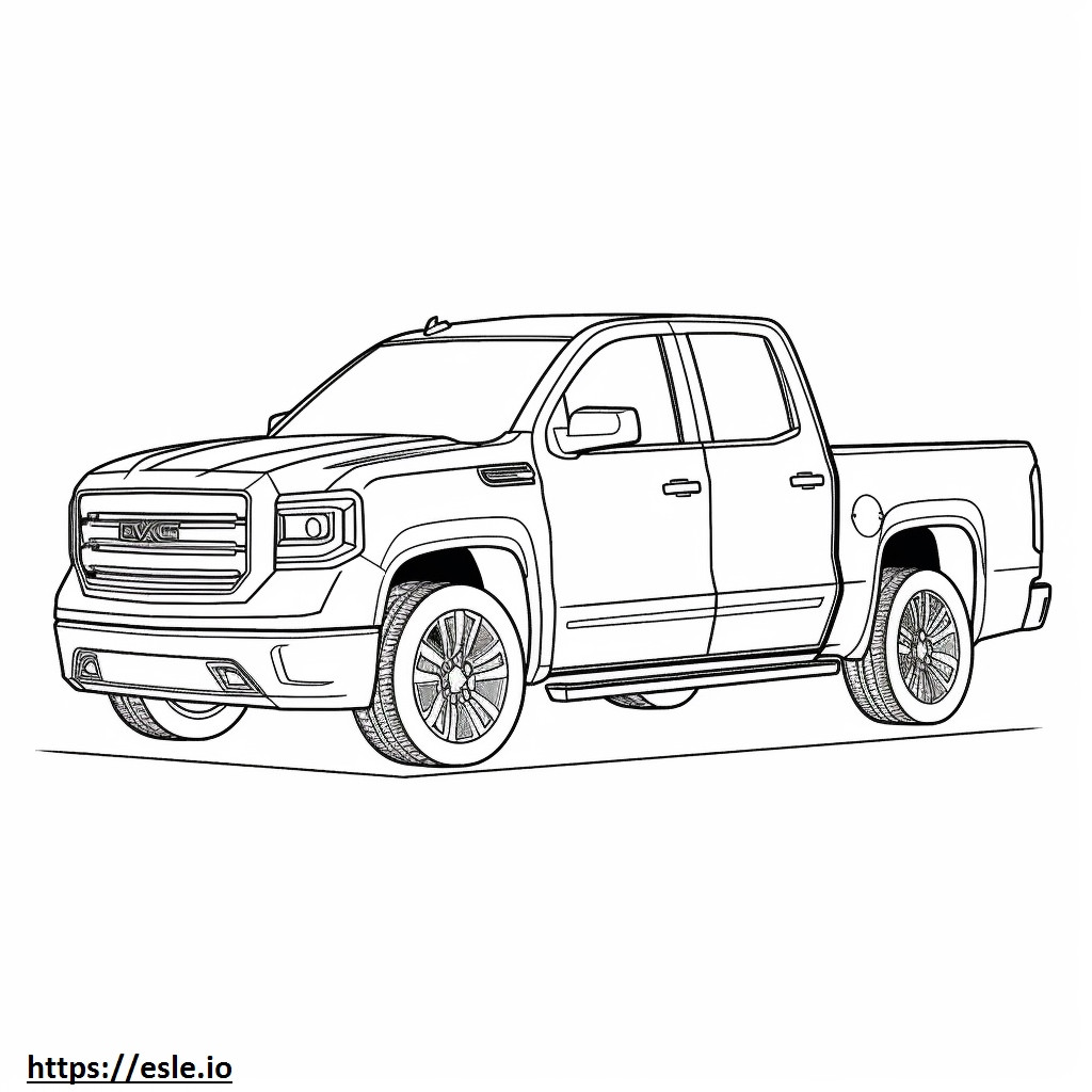GMC Sierra 4WD 2024 coloring page
