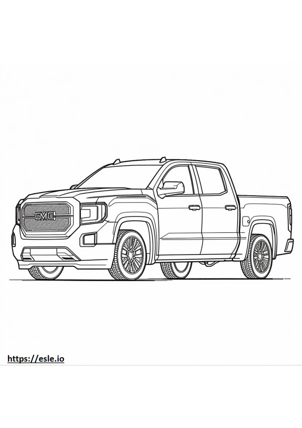 GMC Sierra 4WD AT4X 2024 coloring page
