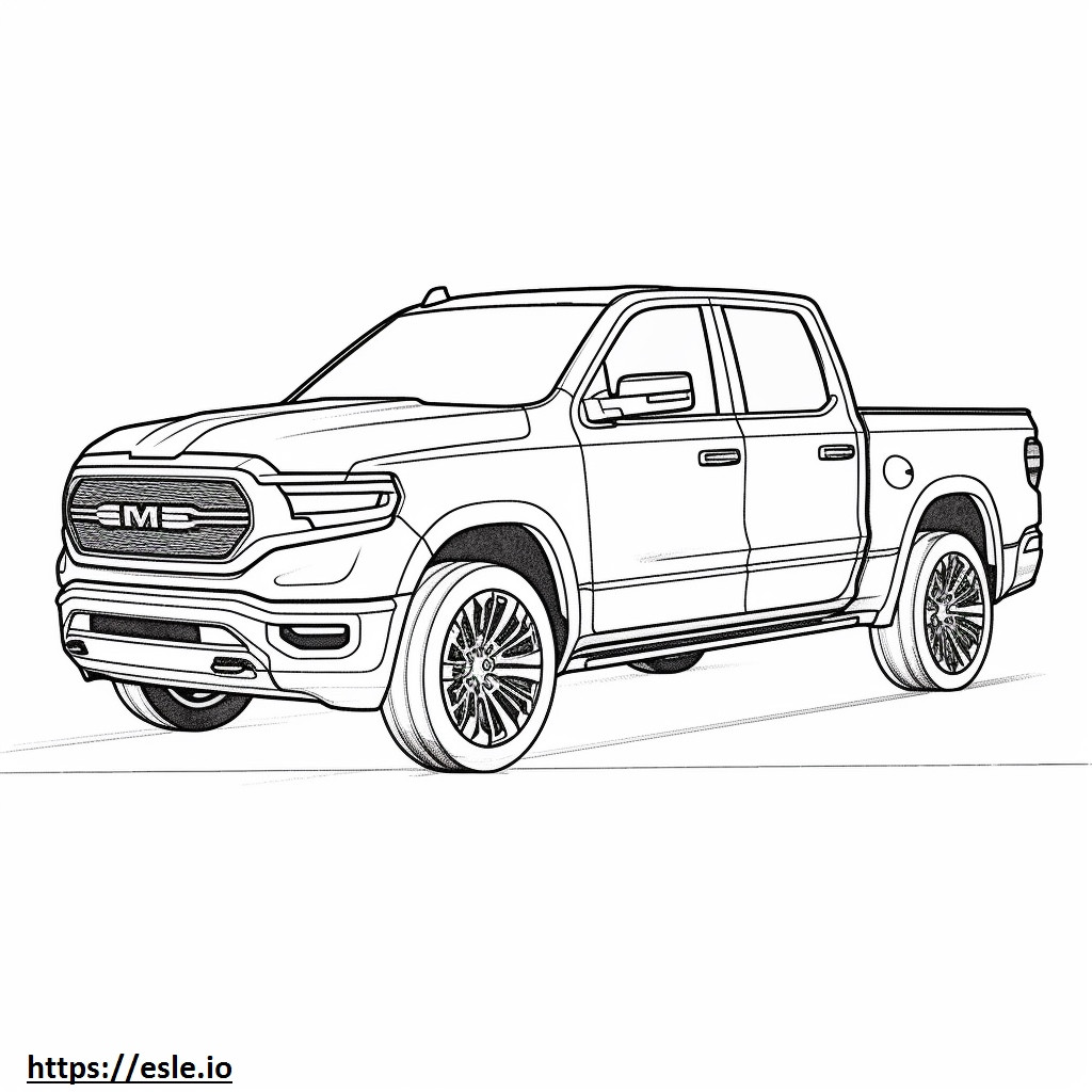 Ram 1500 4WD 2024 coloring page