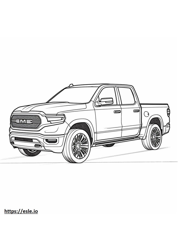 Ram 1500 4WD 2024 coloring page