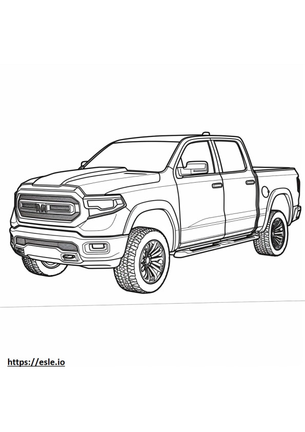 Ram 1500 TRX 4WD 2024 coloring page