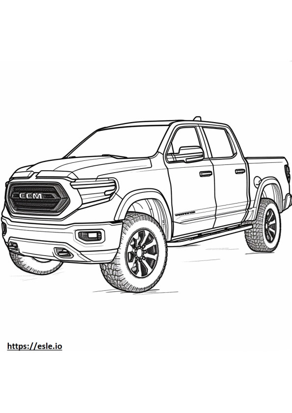 Ram 1500 TRX 4WD 2024 coloring page
