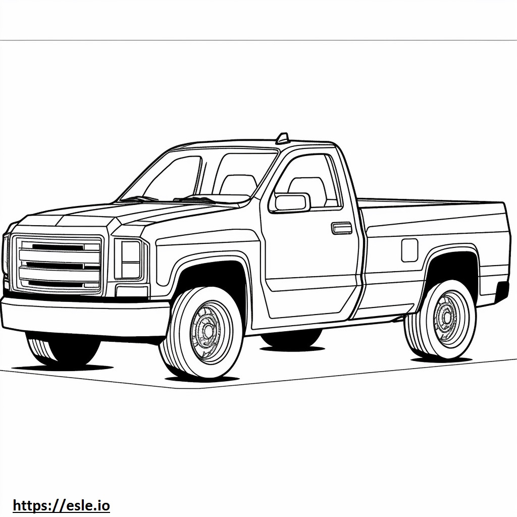 GMC Sierra Cab Chassis 2WD 2024 coloring page