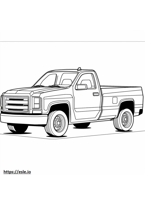 GMC Sierra Cab Chassis 2WD 2024 coloring page